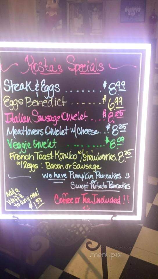 Kosta's Kitchen - Asheville, NC menu_pic