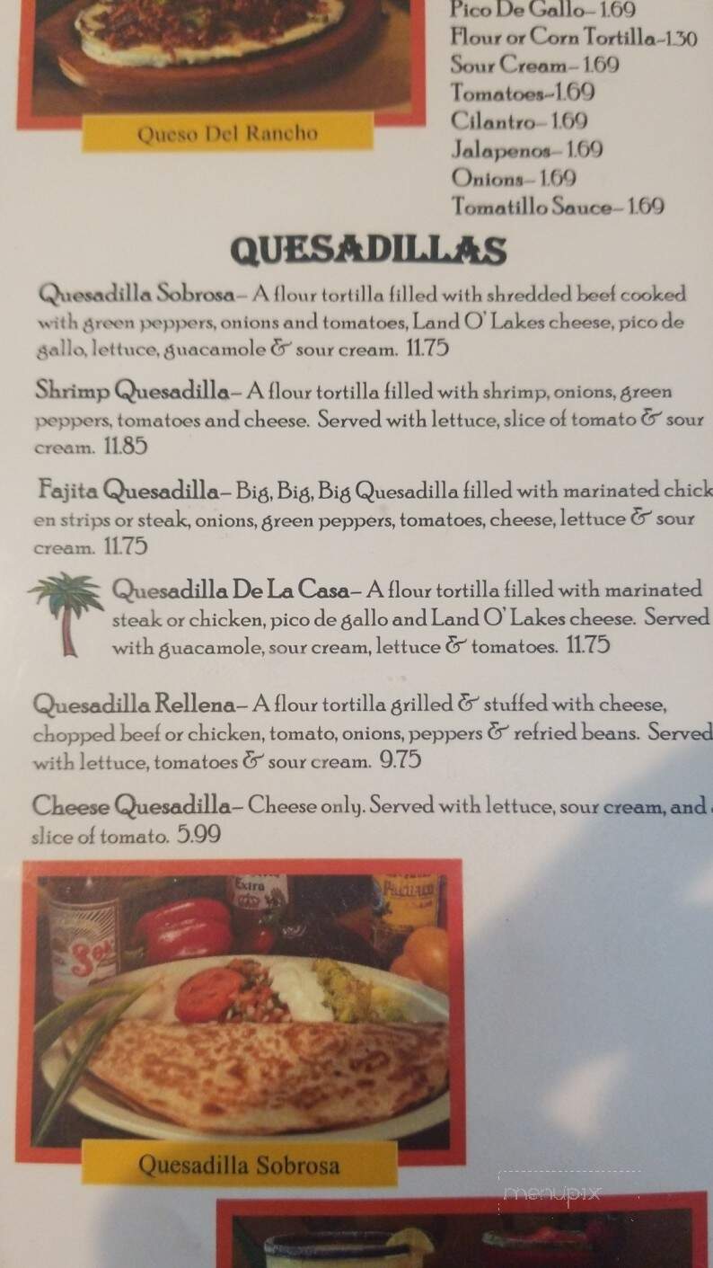 Acapulco Mexican Grill - Hamilton, IN menu_pic