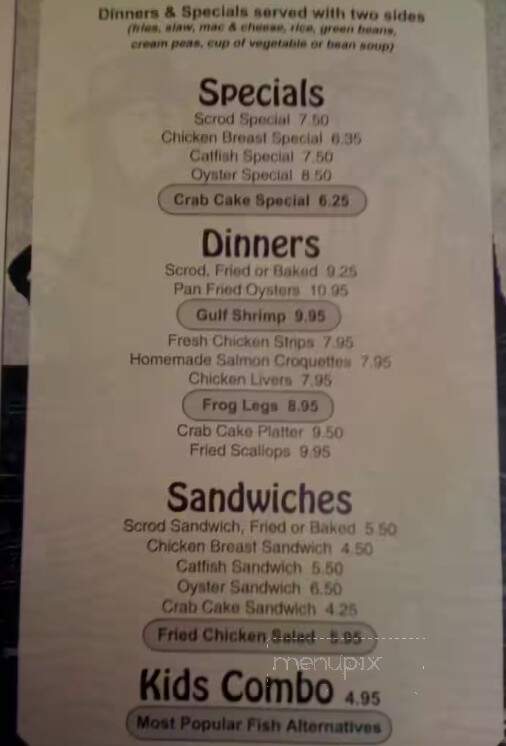 Fishery - Saint Matthews, KY menu_pic