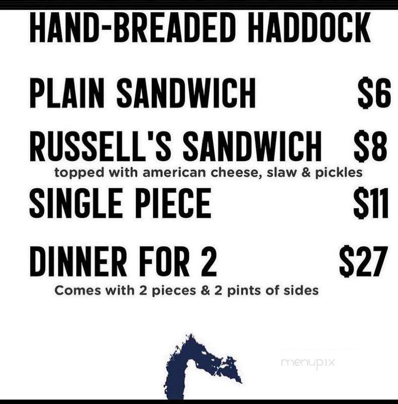 Russell's Restaurant - Linesville, PA menu_pic