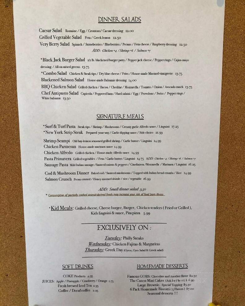 Speer Street Grill - Belle Vernon, PA menu_pic