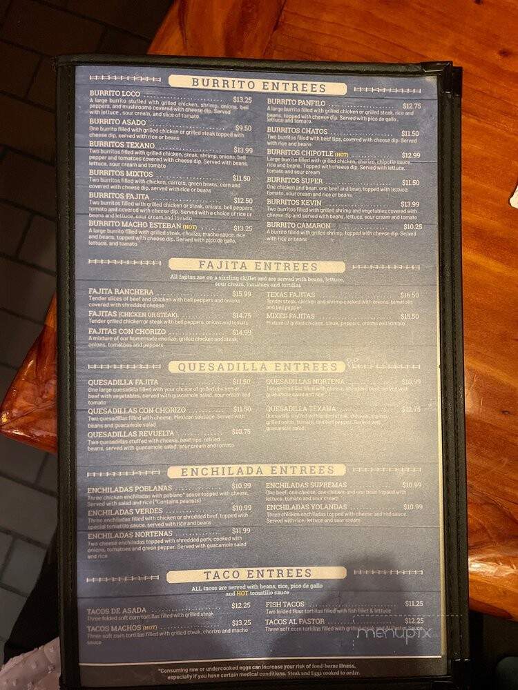 El Caporal Mexican Restaurant - Richmond, VA menu_pic