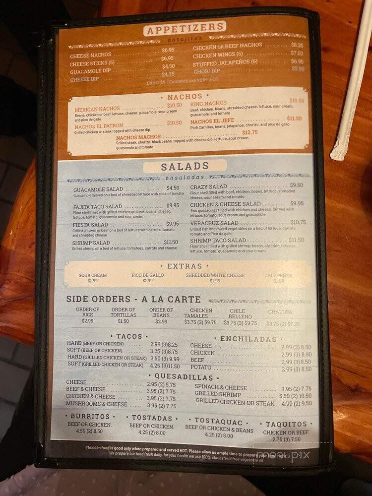 El Caporal Mexican Restaurant - Richmond, VA menu_pic
