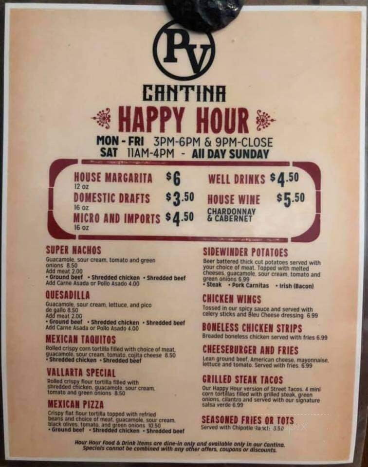 Puerto Vallarta - Gig Harbor, WA menu_pic