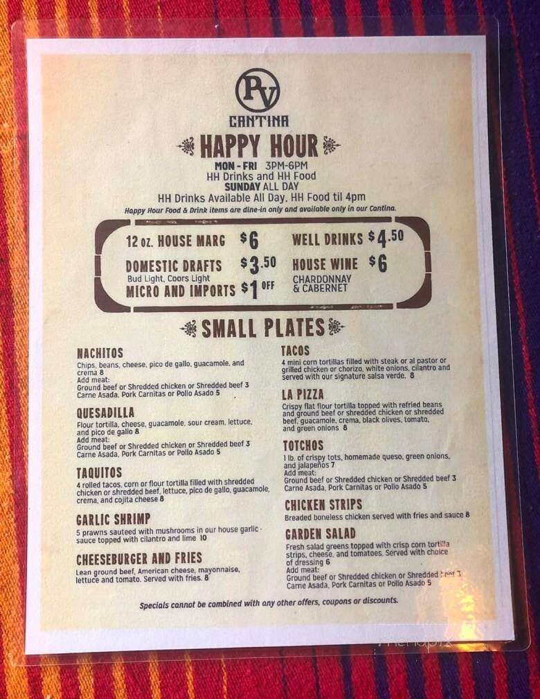 Puerto Vallarta - Gig Harbor, WA menu_pic