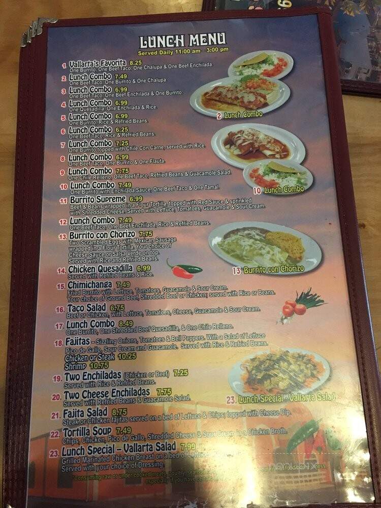 Vallarta Mexican Restaurant - Foley, AL menu_pic