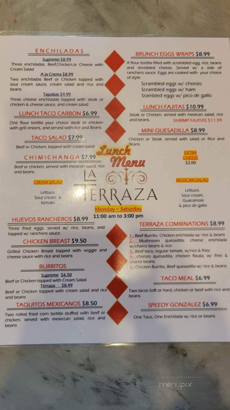 La Terraza - Lake Village, AR menu_pic