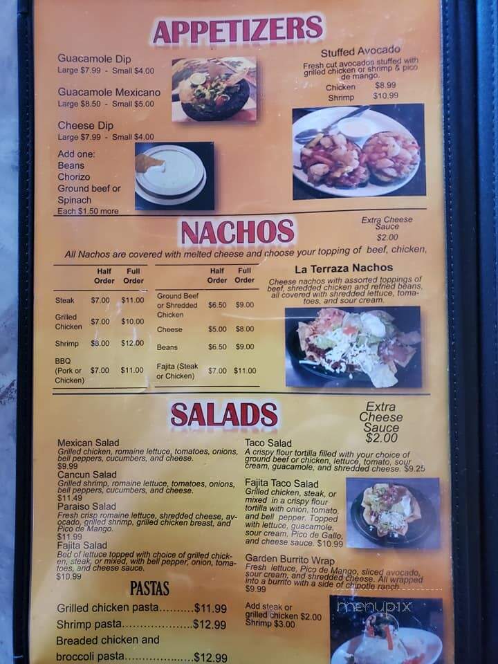 La Terraza - Lake Village, AR menu_pic