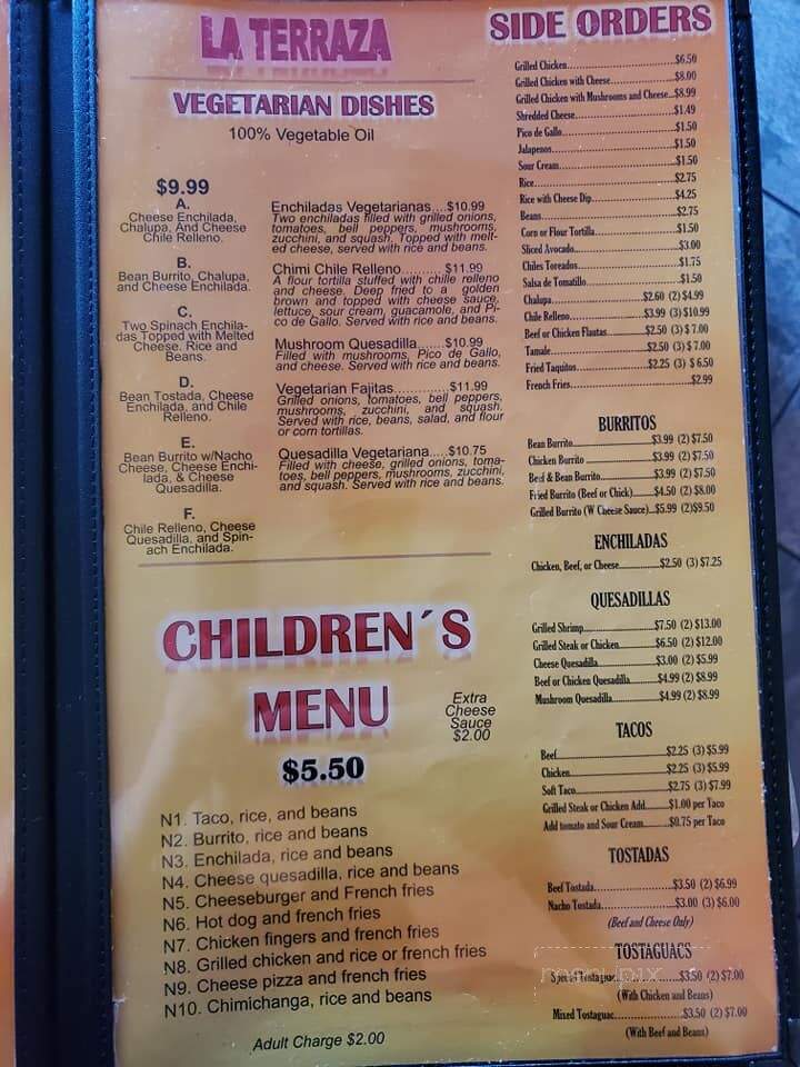 La Terraza - Lake Village, AR menu_pic