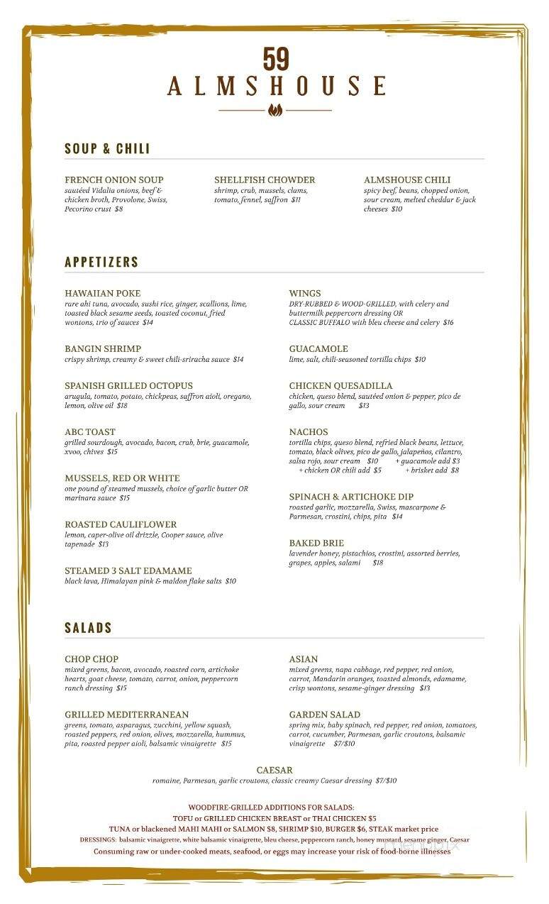 59 Almshouse - Richboro, PA menu_pic