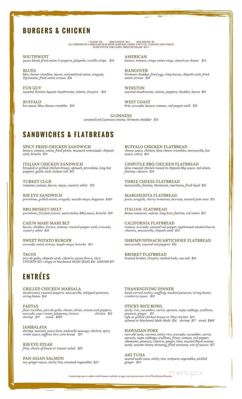 59 Almshouse - Richboro, PA menu_pic