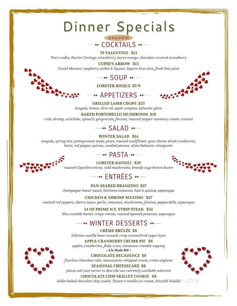 59 Almshouse - Richboro, PA menu_pic