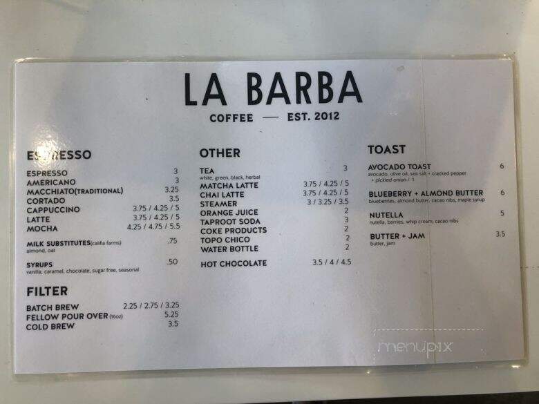 La Barba Coffee - Draper, UT