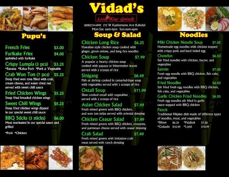 Vidad's Local Kine Grindz - Kihei, HI