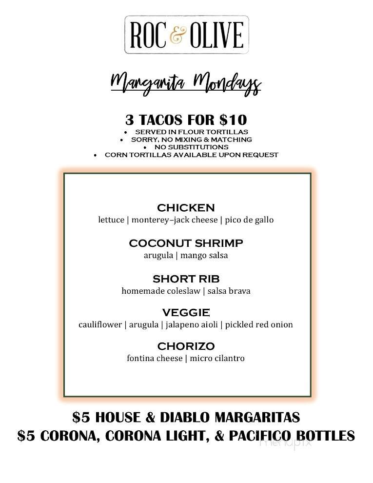 Roc & Olive - Long Beach, NY menu_pic