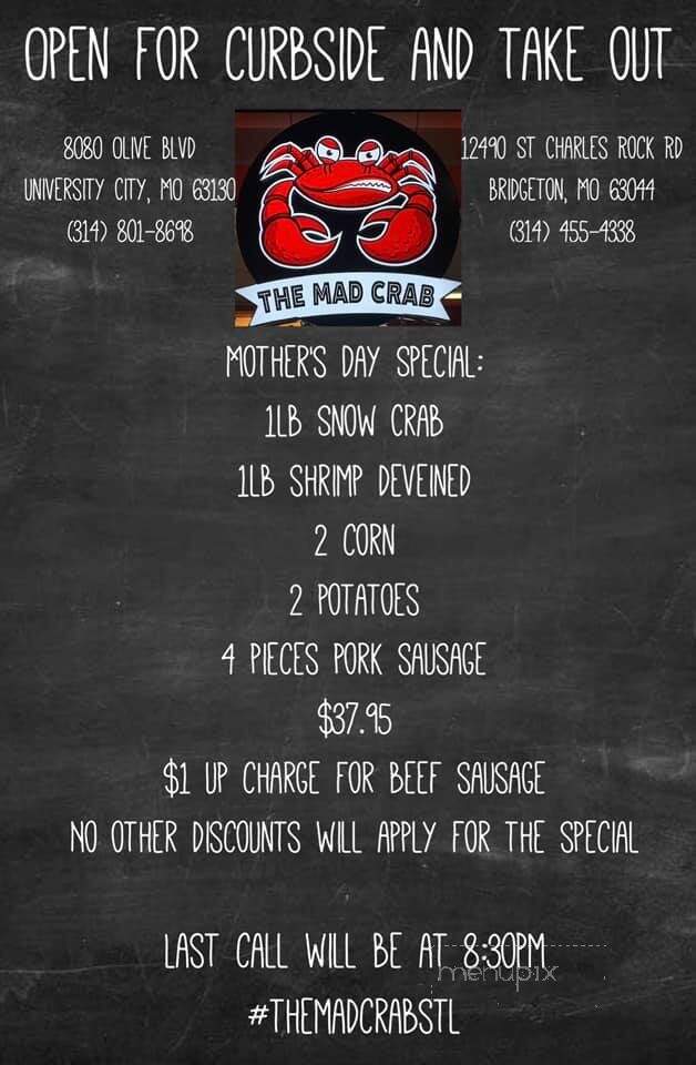 The Mad Crab - Bridgeton, MO menu_pic
