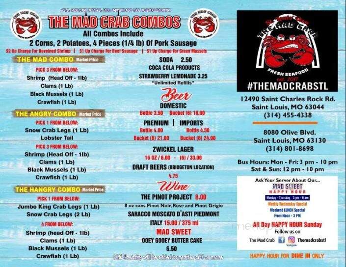 The Mad Crab - Bridgeton, MO menu_pic