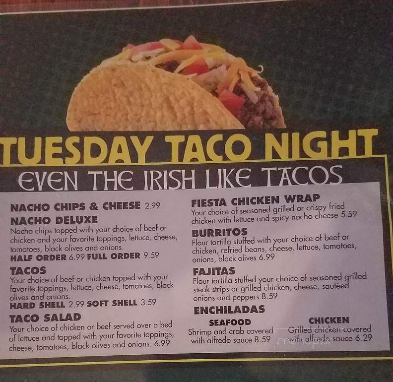 Luck O'the Irish - Bagley, WI menu_pic