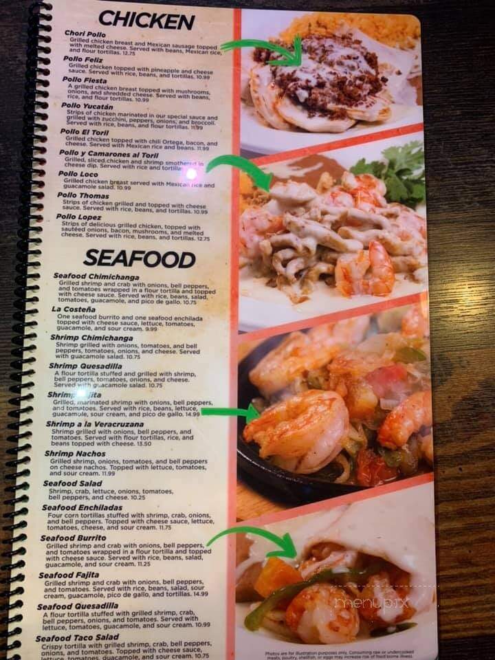 El Toril - Gallipolis, OH menu_pic