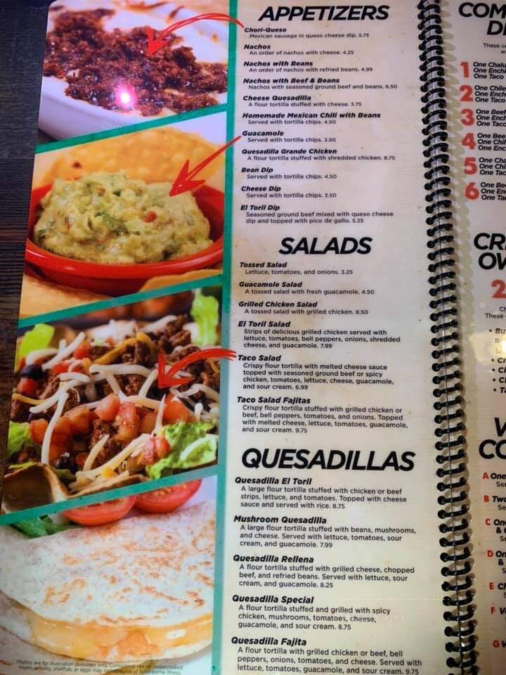 El Toril - Gallipolis, OH menu_pic