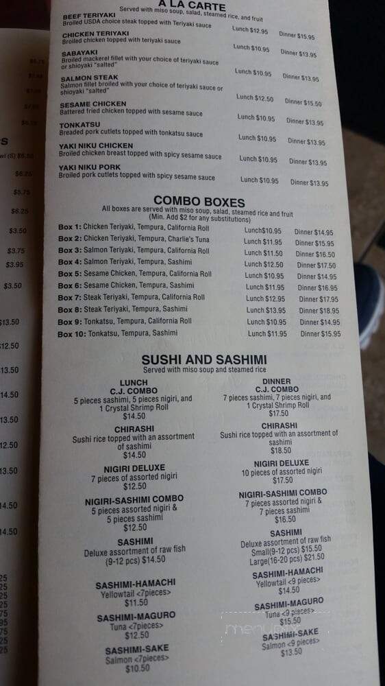 CJ Palace - Sparks, NV menu_pic