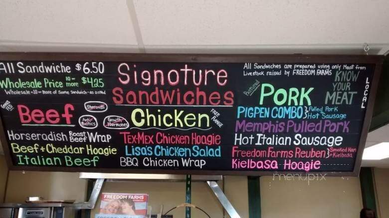 Freedom Farms Sandwich Shop - Butler, PA menu_pic