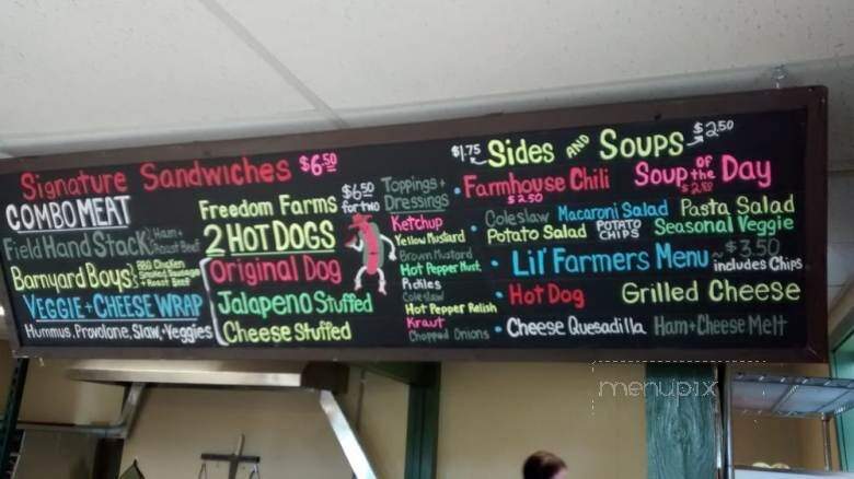 Freedom Farms Sandwich Shop - Butler, PA menu_pic