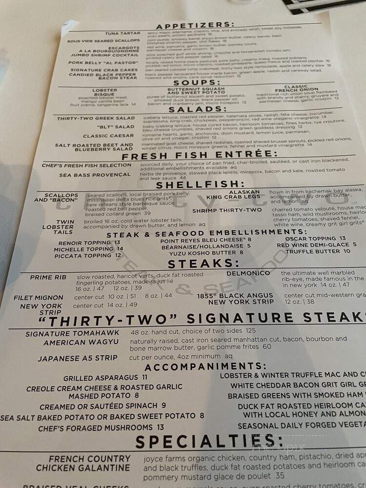 Thirty-two Steak & Seafood - Biloxi, MS