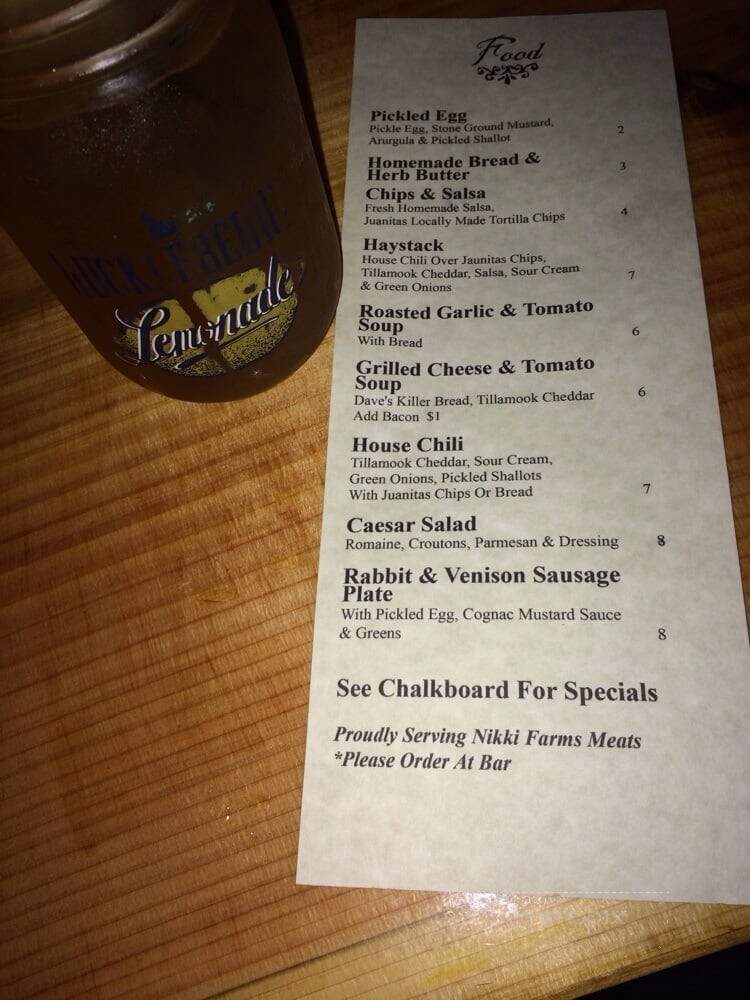 Landmark Saloon - Portland, OR menu_pic