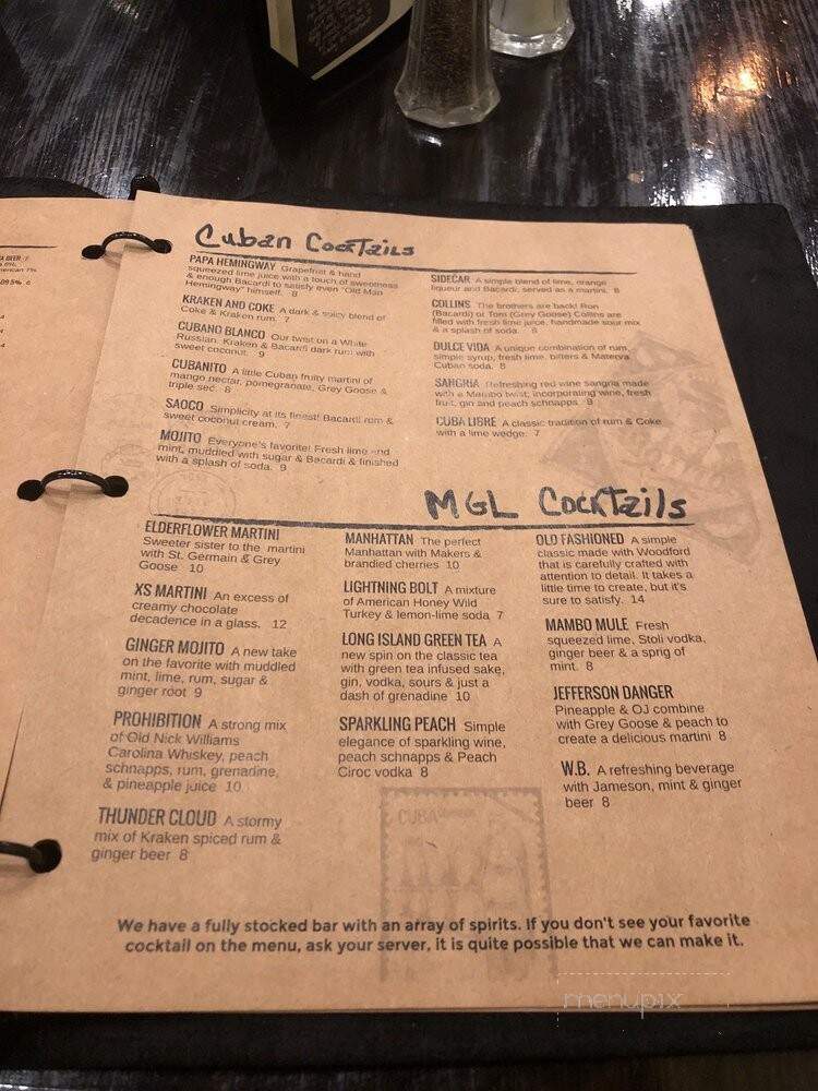 Mambo Grill - Salisbury, NC menu_pic