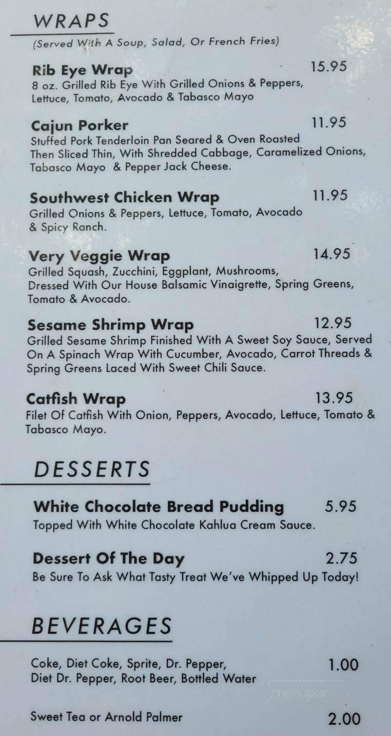 Shade Tree Cafe - Broussard, LA menu_pic