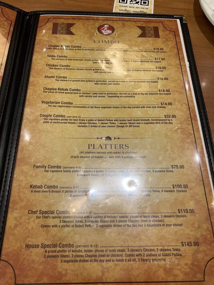 Afghan Chopan - Surrey, BC menu_pic