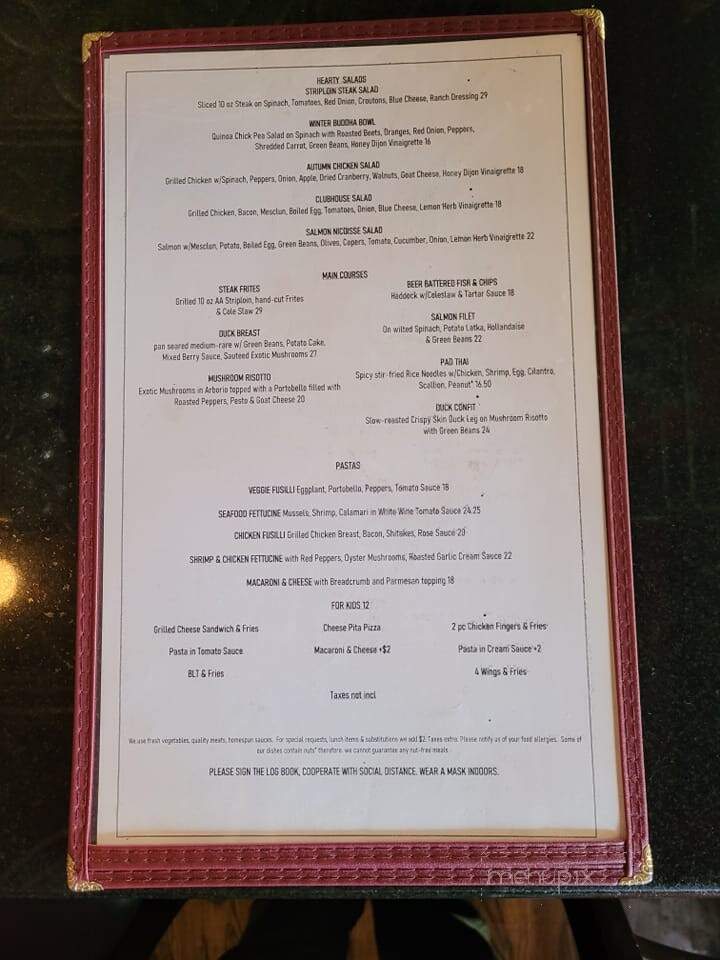 Sarah's Cafe and Bar - Toronto, ON menu_pic