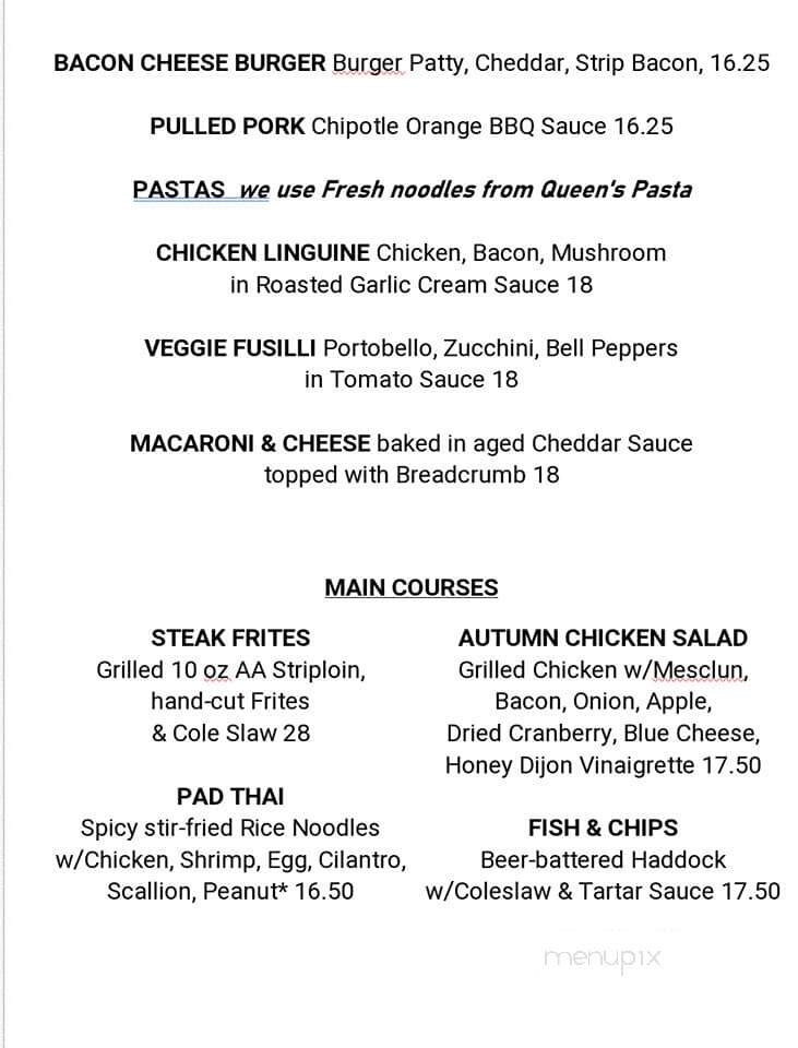 Sarah's Cafe and Bar - Toronto, ON menu_pic