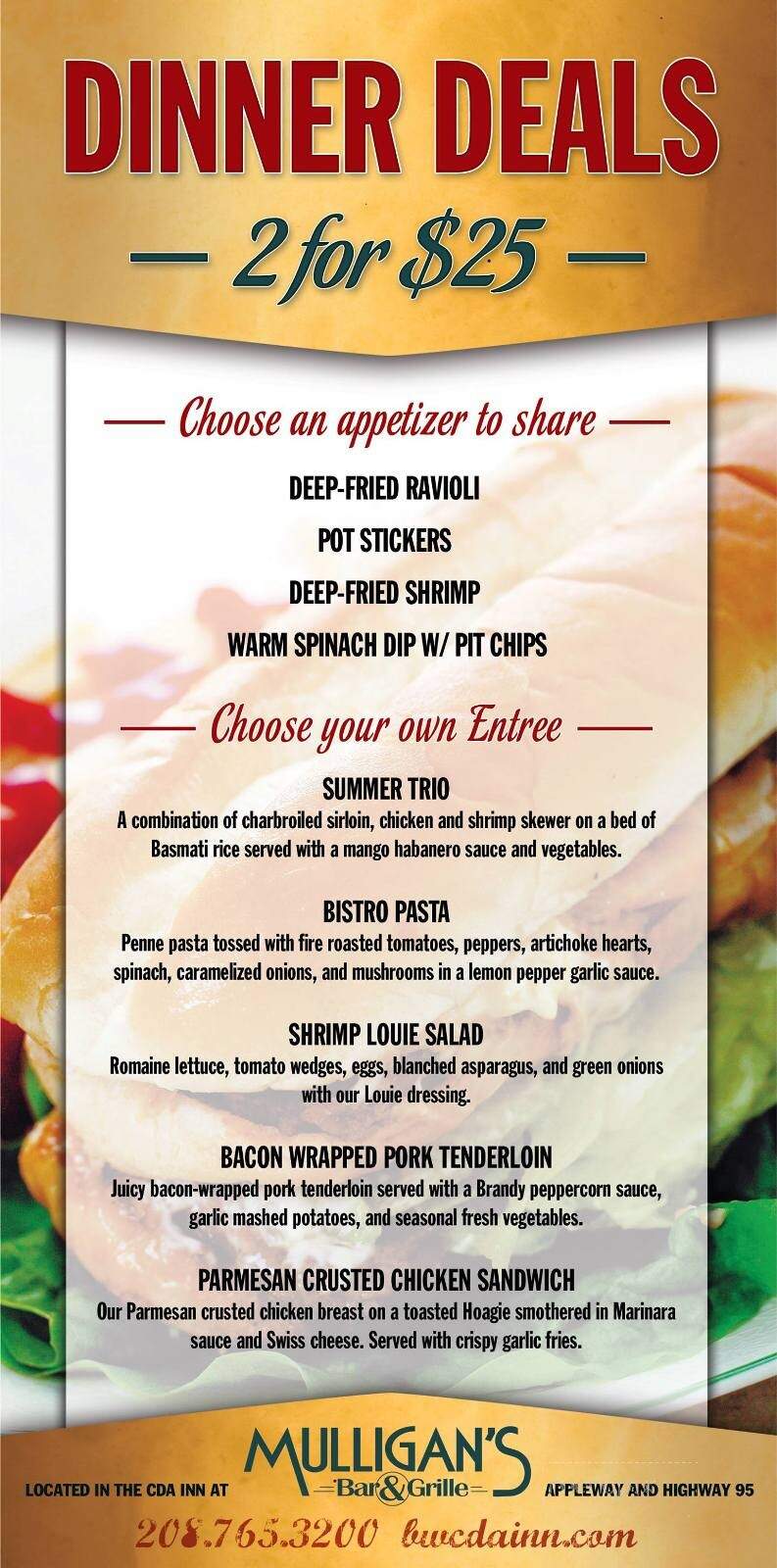 Mulligan's Rotisserie Grill - Coeur D'Alene, ID menu_pic
