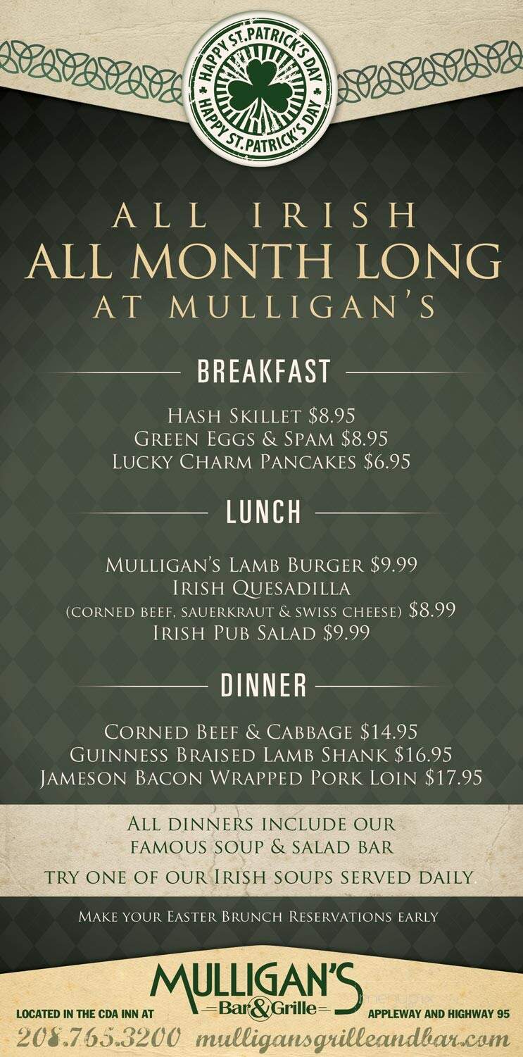 Mulligan's Rotisserie Grill - Coeur D'Alene, ID menu_pic