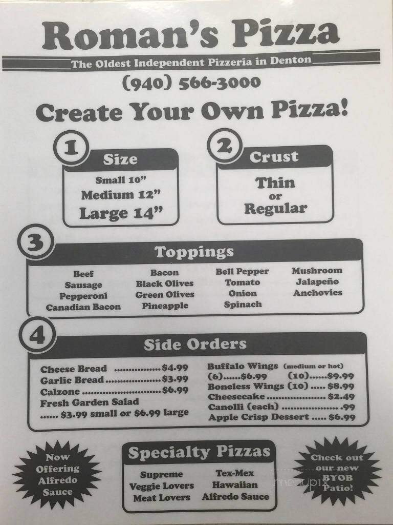 Roman's Pizza - Denton, TX