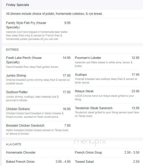 Little Red Inn - Hartford, WI menu_pic