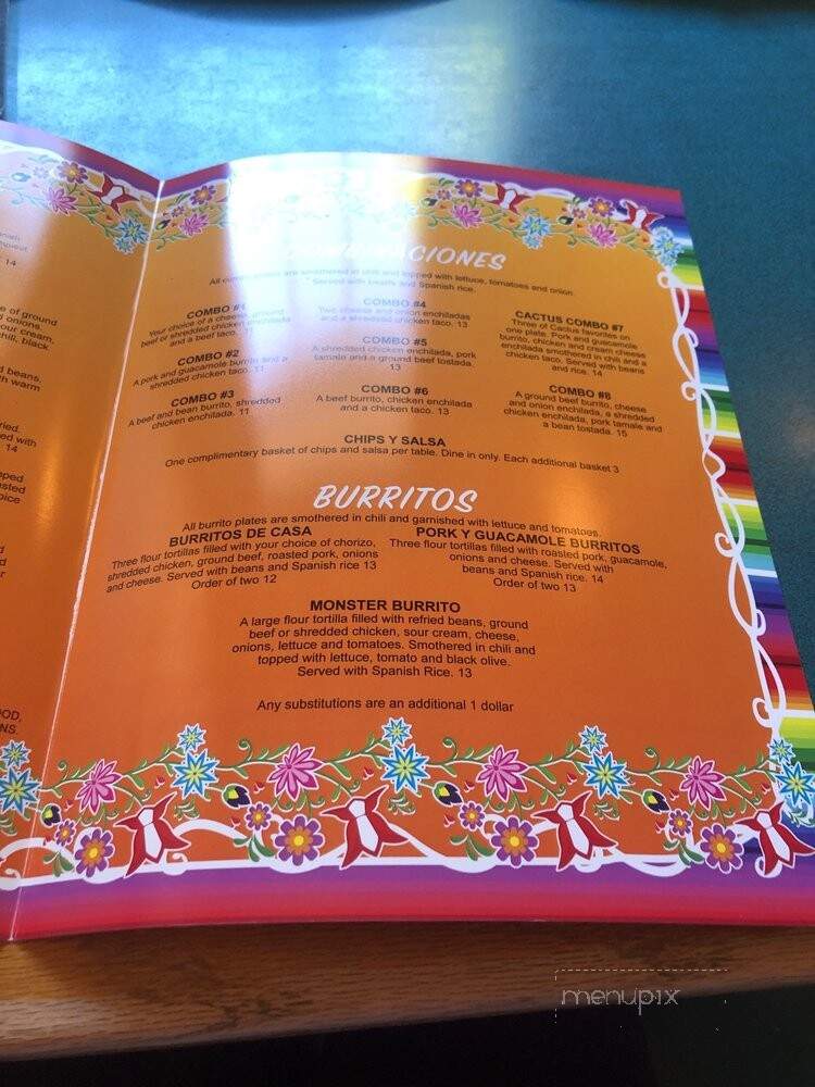 Cactus Flower - Pueblo, CO menu_pic