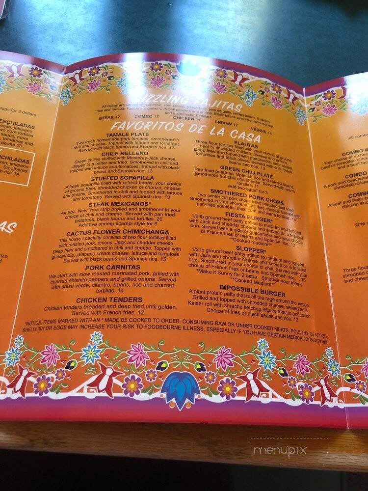 Cactus Flower - Pueblo, CO menu_pic