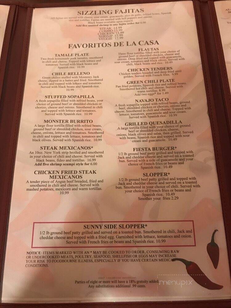 Cactus Flower - Pueblo, CO menu_pic