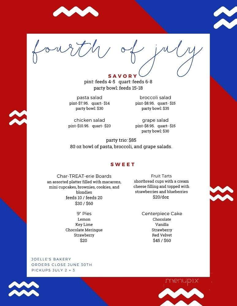 Joelle's Bakery & Cafe - Hopkinsville, KY menu_pic