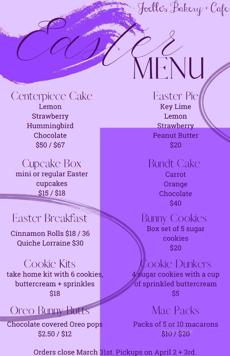 Joelle's Bakery & Cafe - Hopkinsville, KY menu_pic