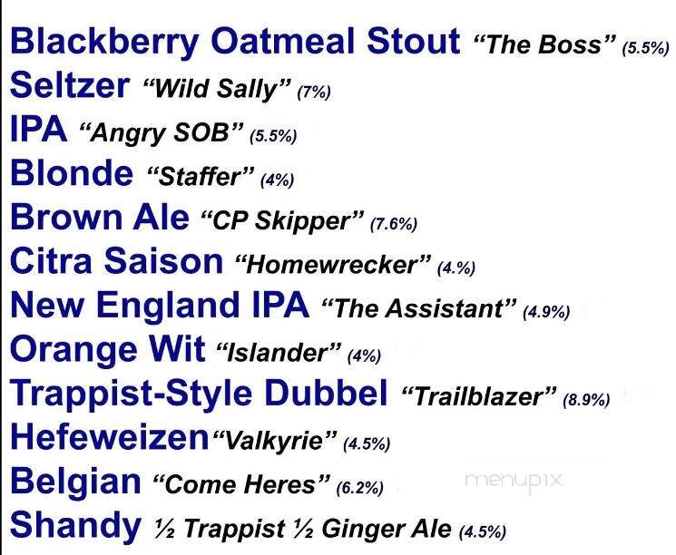 Montross Brewery - Montross, VA menu_pic