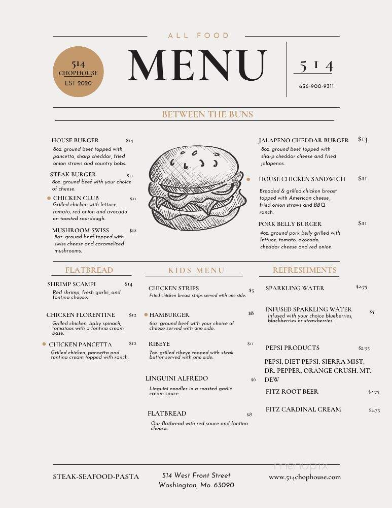 514 Chop House - Washington, MO menu_pic