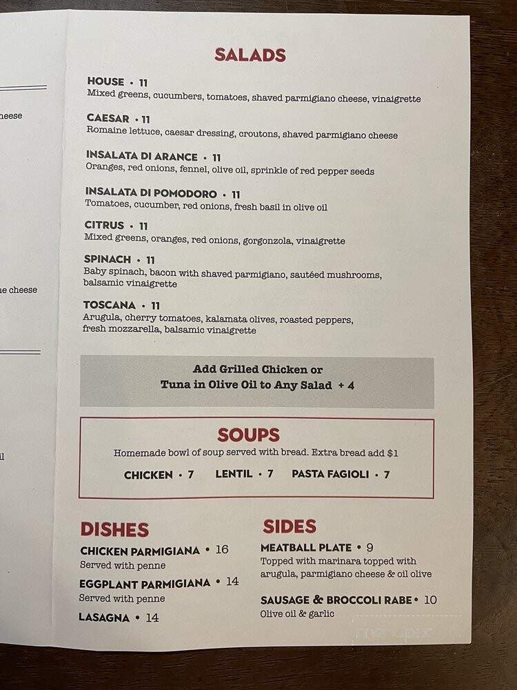 Lenoci's Italian Kitchen - Wethersfield, CT menu_pic
