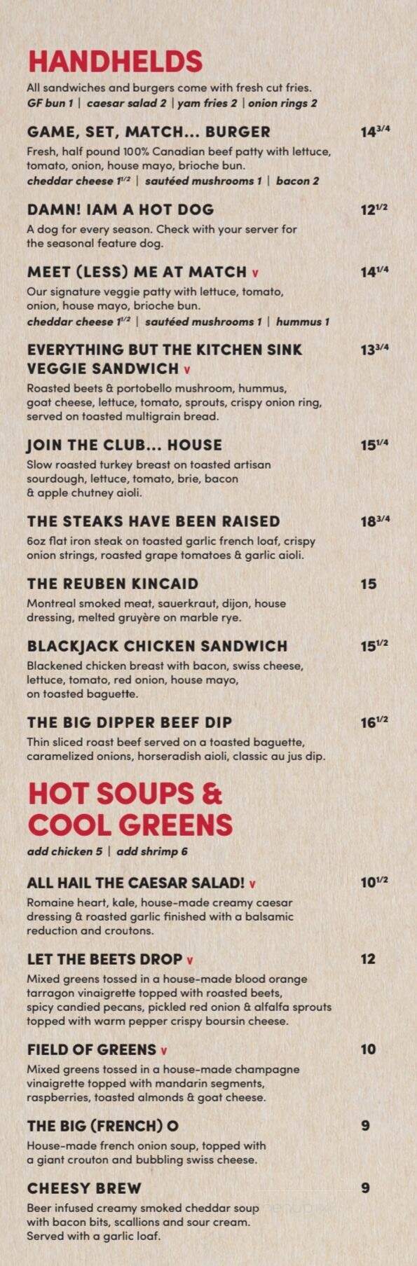 Match Eatery & Public House - Hanover, ON menu_pic
