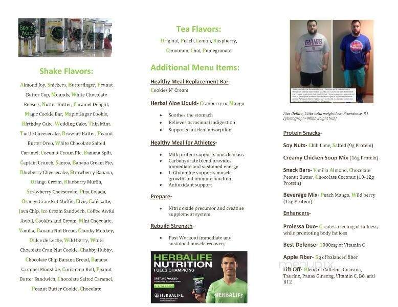 New Level Nutrition Club - Smithfield, RI menu_pic