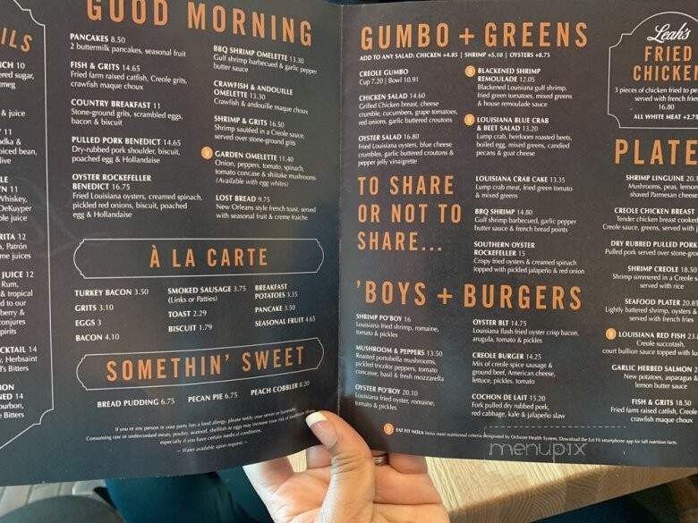 Leah's Kitchen - Kenner, LA menu_pic
