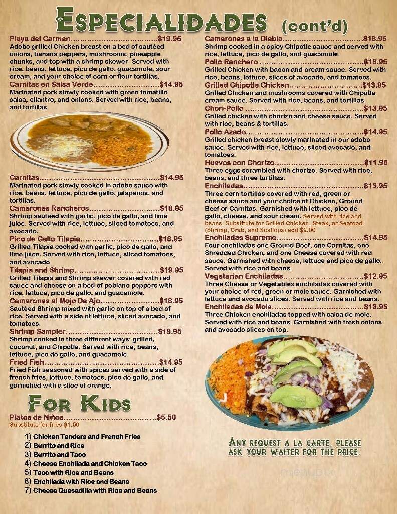 Little Mexico of East De Pere - De Pere, WI menu_pic